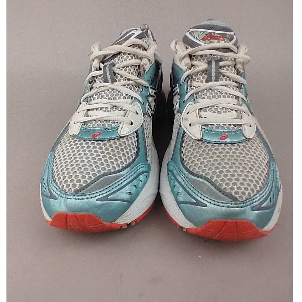 Asics GT-2160 Womens Running Shoes White Silver Teal T154N Size 8.5 - Picture 2 of 12